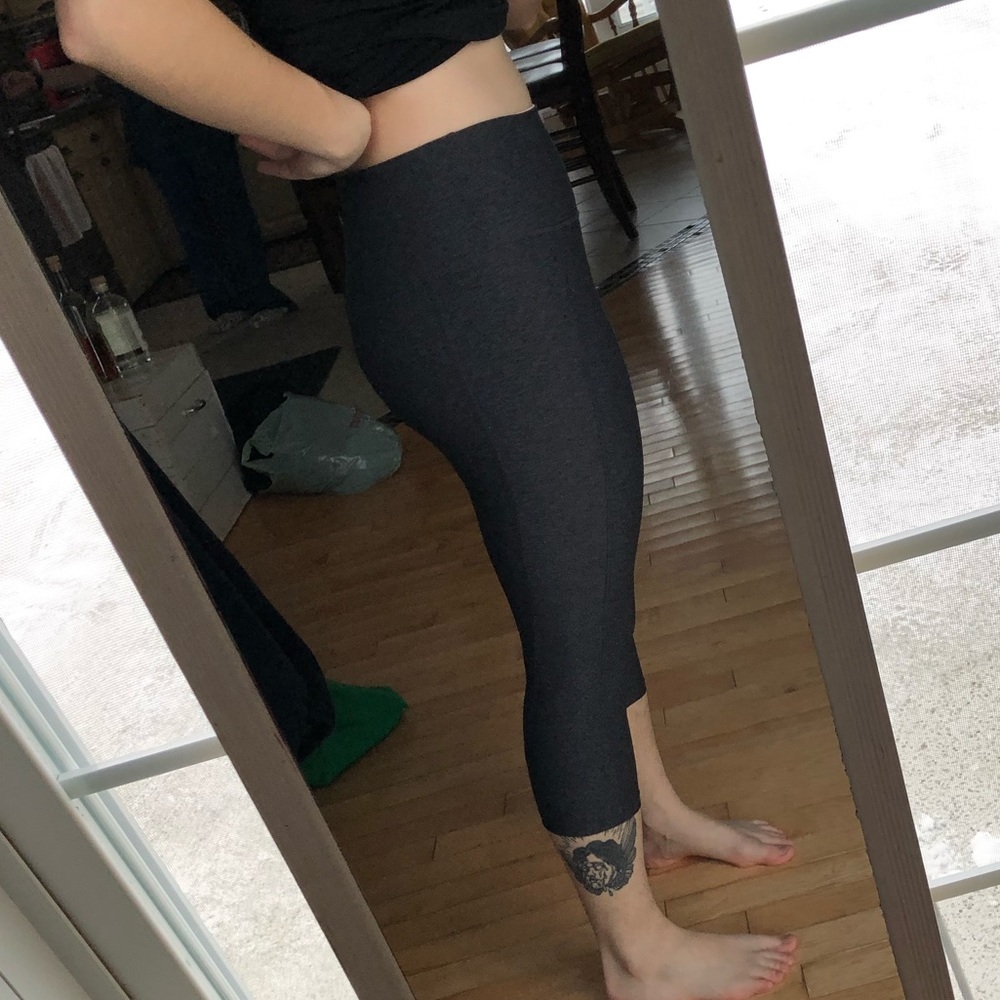 Grey ankle lenght sport leggings